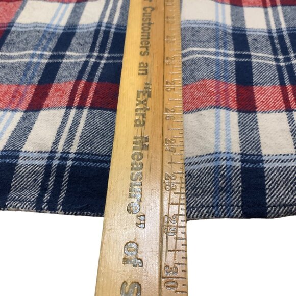 C.E. Schmidt Workwear Mens Red White & Blue Plaid Button-Up Flannel Shirt 2X - Picture 5 of 10